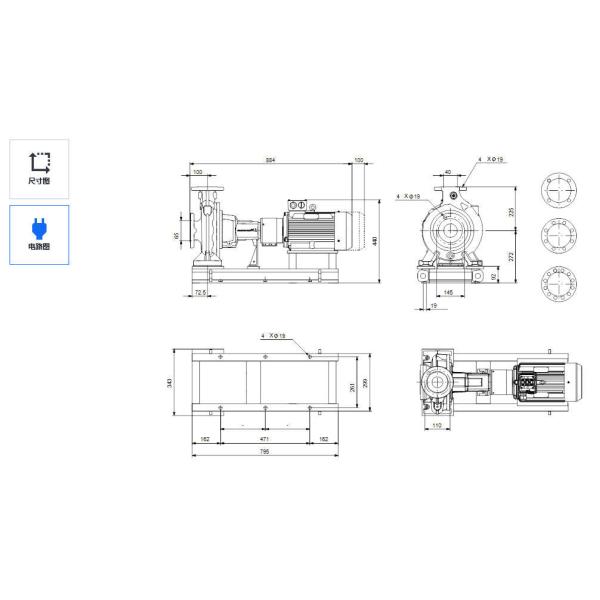 Grundfos 1/2HP 3/4HP Centrifugal Water Pump For Commercial Heating