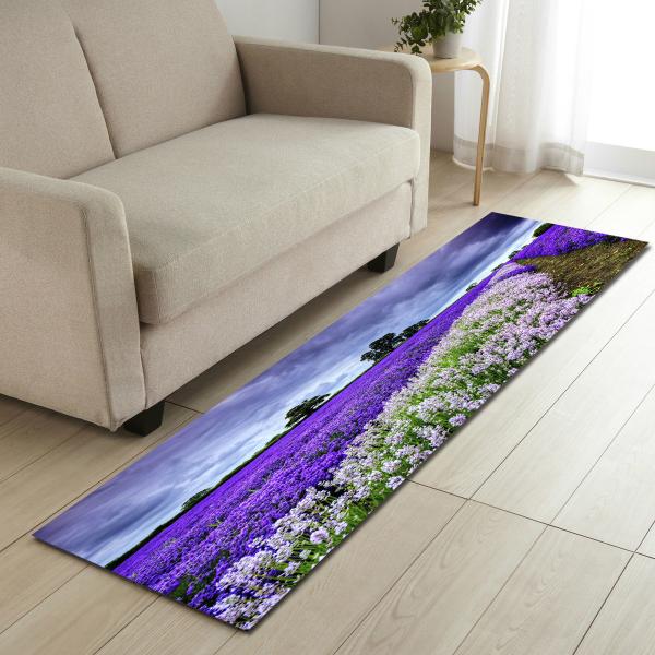 Lavender Absorbent Entrance Door Mat Anti Skid Washable Kitchen Carpet