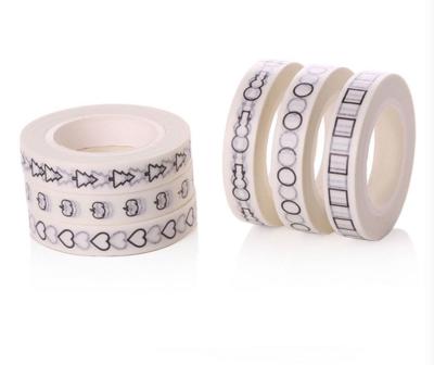 10 meters plastic core Custom Printed Washi Paper Tape simple design washi Decoration Tape