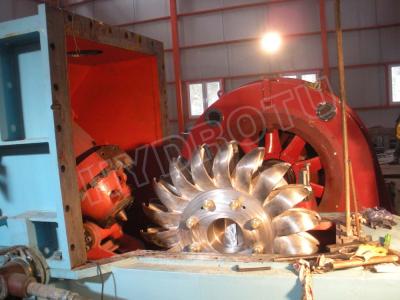 Estação das energias hidráulicas com cabeças 80 - 800m da água, turbina de água de impulso/gerador turbina de Pelton