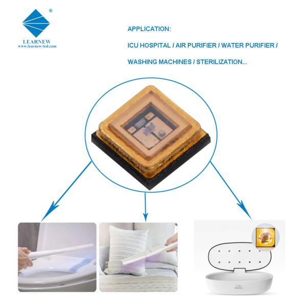 3535 UVB LED чипы 0.5W-1W 290-315nm Кварцевые стеклянные линзы 120 градусов для лечения