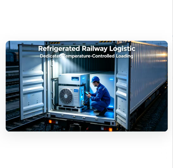 Cross Border Railway Freight Service , Refrigerated Railway Logistics Solution