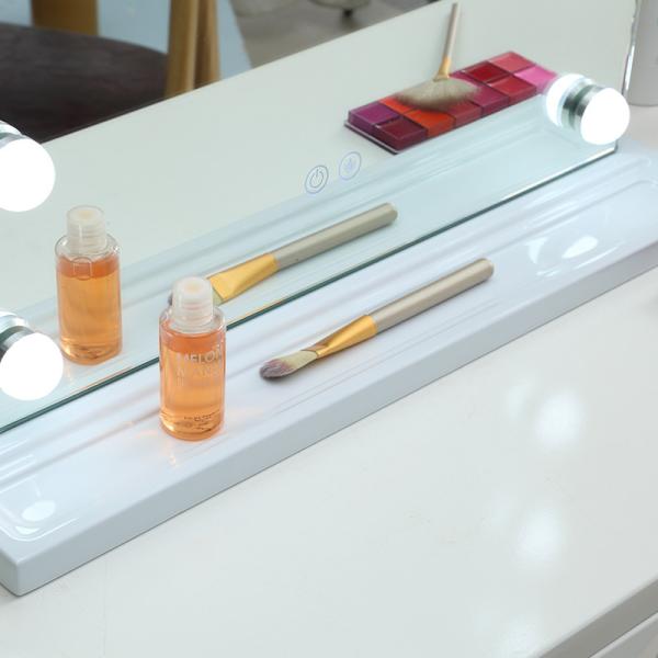 12 PCS Petites ampoules LED or Casse de support de table de luxe avec lumière LED et banque d'alimentation