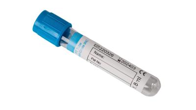Disposable Pet Blood Collection Tubes 4ml 6ml Royal Blue No Additive Tube