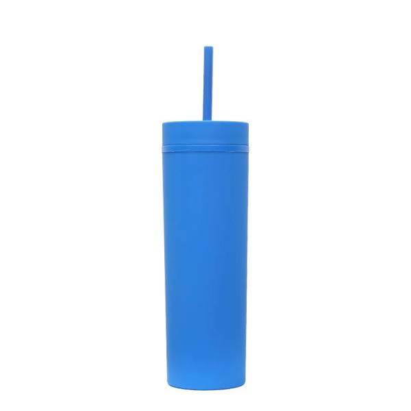The Manufacturer's New Cross-border Modern And Simple Frosted Double-layer Plastic Cup Is A Universal And Portable 16OZ Straight Cup