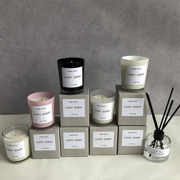 Customized Fragrance Unique Jar Candles Glass Candle Jars 6 * 6.5cm Candle Size
