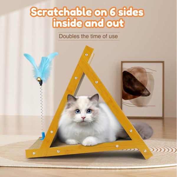 MEOW LOVE Luxury Retro Style Cat Scratch Board Sustainable Corrugated Paper Pet Bed for Small Animals Comfortable Modern  Sofa