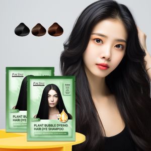 PureStyle hair dye shampoo Fast Black Organ Bubble Hair Dye Shampoo Herbal