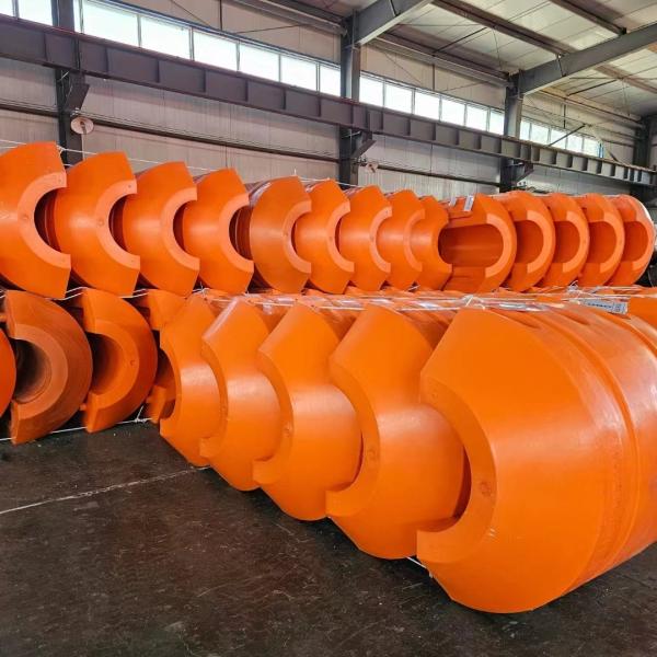 Устойчивый к ударам HDPE трубный плаватель в желтом/оранжевом цвете с производством ротационной формовки