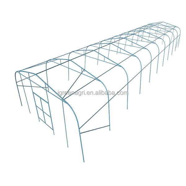 Agricultural Single-Span Tomato Greenhouse Frame PE Plastic Film for Plant Growth