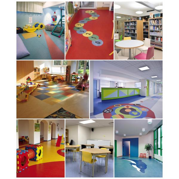 Relle Safety Kindergarten Flooring PVC Colorful Vinyl Flooring for More than 600 Kinds