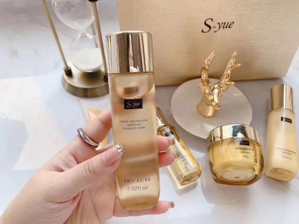 S-yue brand golden rejuvenating tightening series anti aging skin firming cosmetics