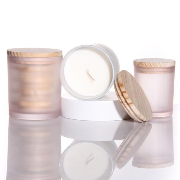 Home Decoration Custom Glass Empty Glass Candle Jars With Lid
