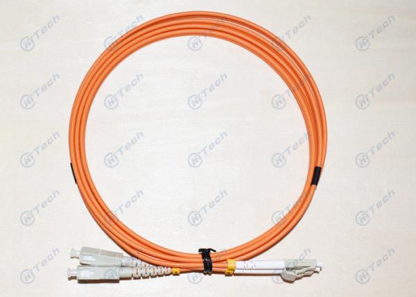 Orange Color Fiber Optic Jumper SC LC Duplex / Simplex For Data Communication Network