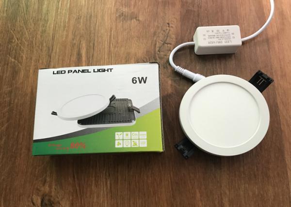 6 Watt Ultra Thin Recessed Led Lighting , 4000k 500lm Office Led Panel Light