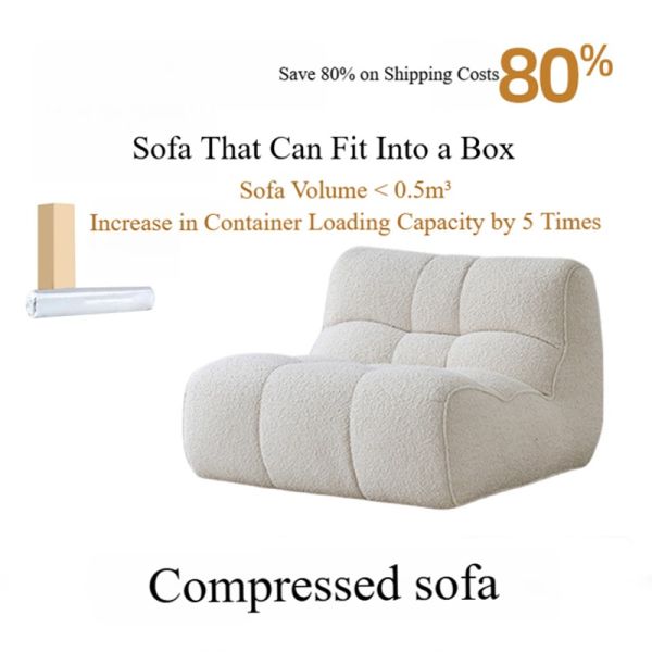 Modern Modular Fabric Tufted Lazy Lounge Sofa with Recliner for Home Leisure Compressed Foam Living Room Sofa