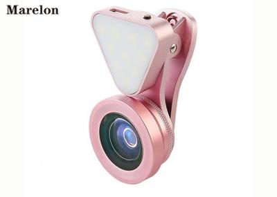 Macro Clip - On Universal Phone Selfie Lens LED Flashlight With Wide Angle 140 Degrees