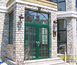 Swing Open Style Aluminium Hinged Doors With Ford Blue Reflective Glass wooden hinged door pivot hinges glass door