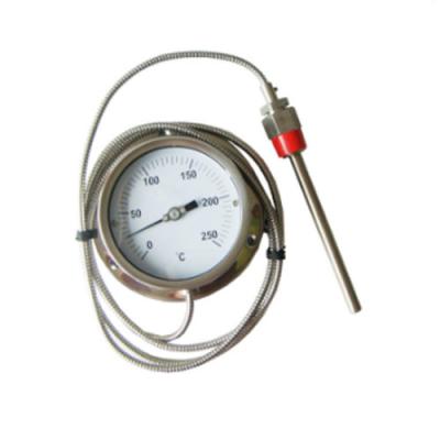 0 - 250 C Stainless Steel Pressure Remote Reading Thermometer With Capillary Tube 3M / 5M