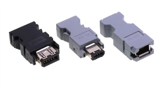Moog ITT Servo Motor Connector with 1000V Voltage Rating Silver and Gold Plated Contacts for Panel or Cable Mount