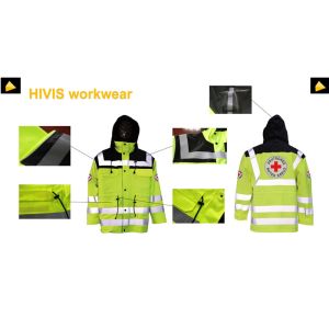 50 раз промышленные washable водоустойчивые куртки работы Hivis, куртка дождя для работы спасения