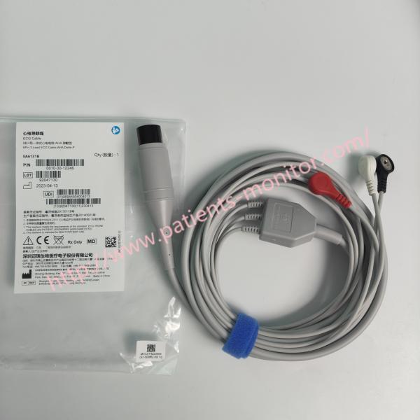 Cabos de ECG Mindray 6Pin de 3 leads, AHA, Defib-P EA6131B PN 0010-30-43117