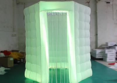 White Octagon Photo Booth Tent Reinforce 210 D Oxford Material Easy Assembly
