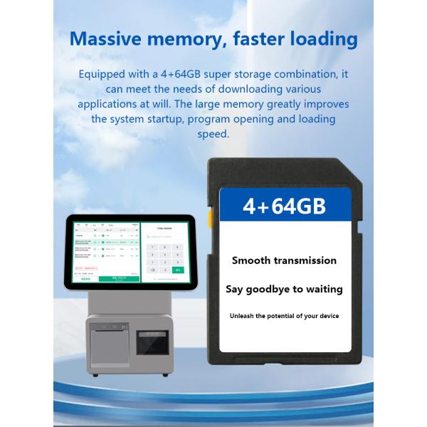 Retail 15.6inch Dual Touch Screen All in One Terminal Machine with Thermal Transfer Printer Technology
