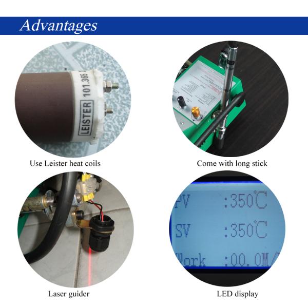 Light Pvc Vinyl Banner Welding Machine / Systems With Leister Hot Air Gun