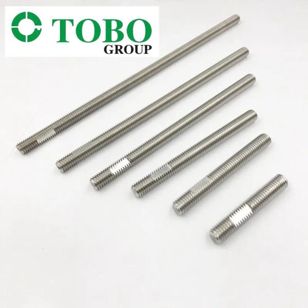 DIN 975 Stainless Steel 304 316 A2 A4 Threaded Rod Stud Bolt With Hex But And Washer