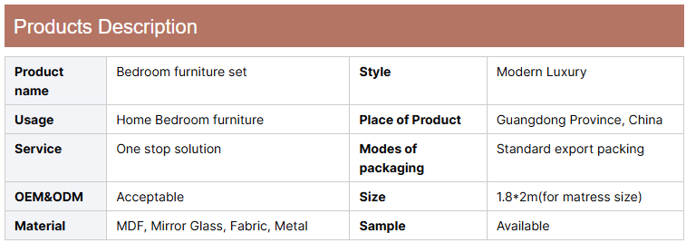 Ensembles de chambre à coucher king size en bois de luxe de style turc, lit double rembourré, chambre moderne, cadre en bois, ensemble complet de meubles de chambre à coucher