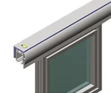 Отполированный рельс раздвижной двери профиля 3853D/G слота t алюминиевый