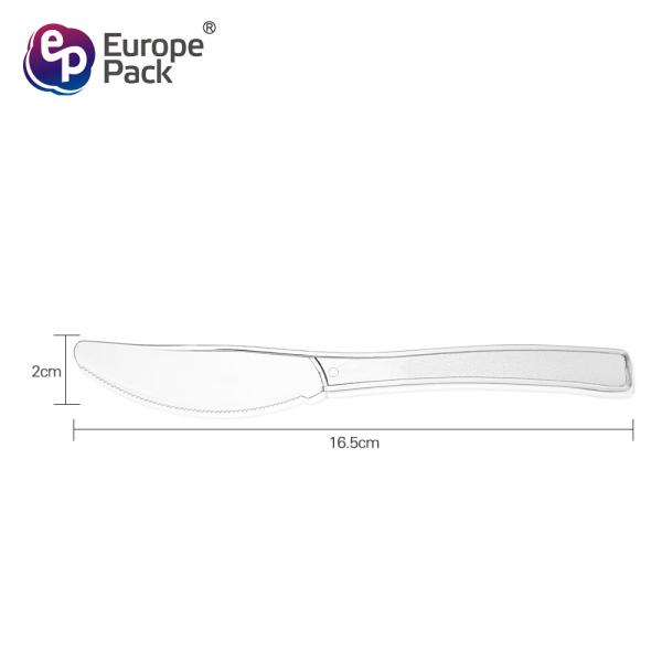 Eco friendly BPA free disposable PS plastic 7 dessert knife for dinner