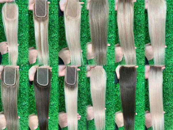 Ready Ship European Remy Hair 12A Grade Mesh Integration System Colored Lace Closure Micro-Link Sizes 3x5 3x6 5x5 6x6