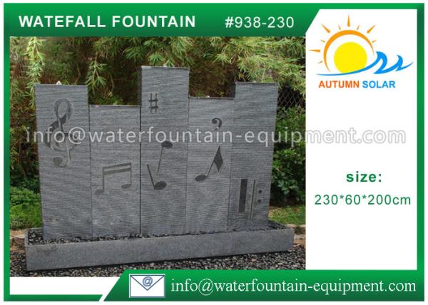 Music Waterfall Cast Stone Garden Fountains For Indoor / Outdoor Use 230 * 60 * 200cm