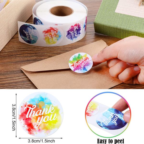 Thank You Seal Stickers For My Small Business Custom Printed Packaging