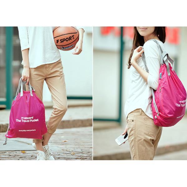 Promotional Printed New Style Folding Drawstring Gym Sports Backpacks