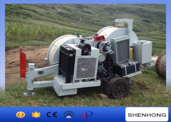 500KV 22 Ton Hydraulic Puller Tensioner Stringing 2 Conductor Water Cooled Diesel Engine