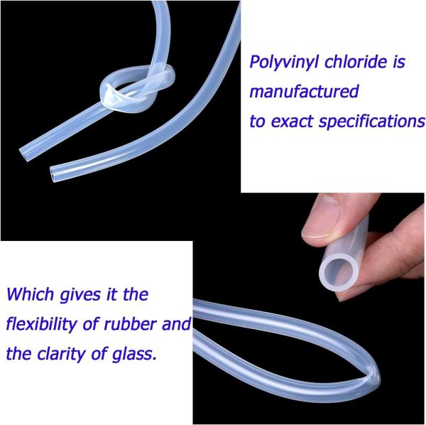 Clear Silicone Tubing,10FT 3/8ID X 1/2OD Food Grade Pure Silicone Hoses High Temp For Home Brewing Winemaking