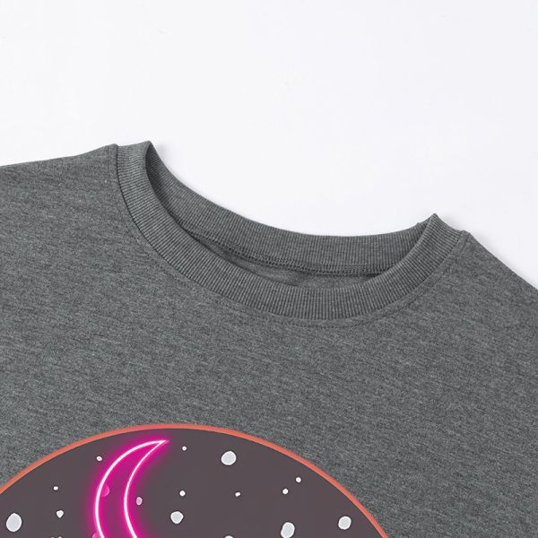 Custom Logo Women's Pullover Sweatshirt with Round Neck for Fall/Winter Season