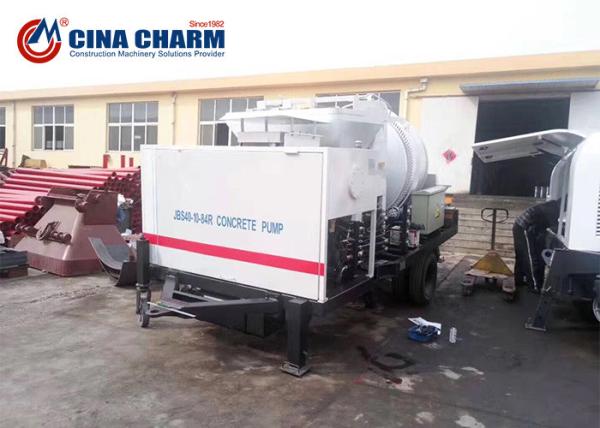 Large Flow Diesel Concrete Mixer Pump 40m3 Per Hour Good Wear Resistance