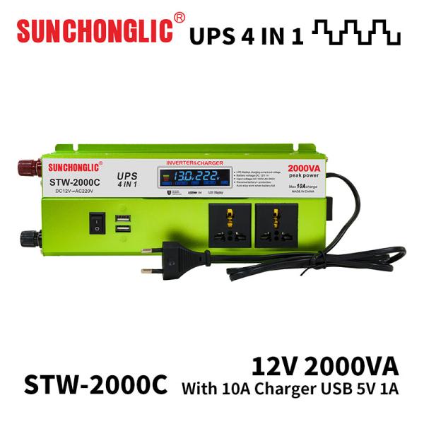 2000w Inverter & Charger Two In One Device Dc 12v To Ac 220v