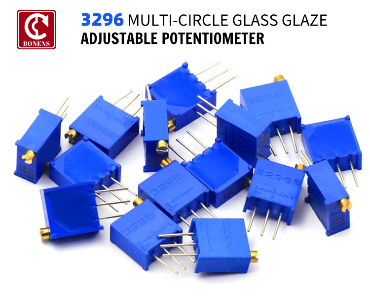 3296W Multi-Turn Trimmer Potentiometer with 8mm Knob for 1k-50k Adjustable Resistor