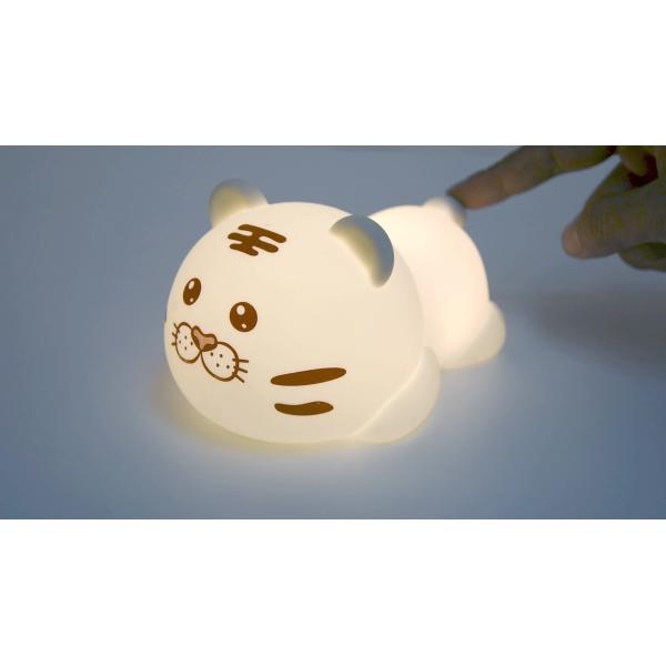 Милый Тигр Силиконовый Ночной Свет Светодиод Новинка Лампа 3 уровень Снижаемый детский Ночной Свет USB Зарядное Время Спящая Лампа