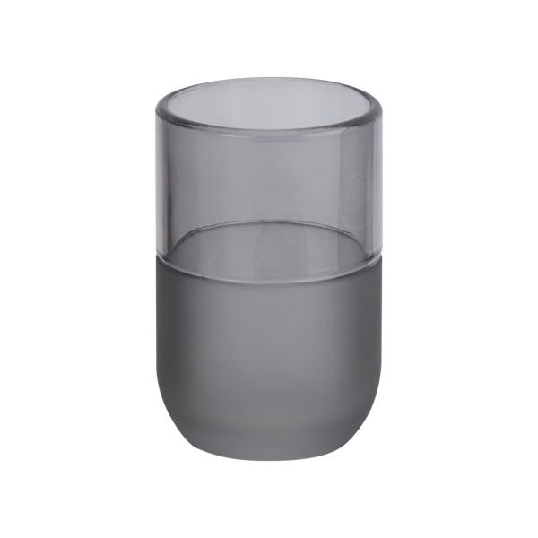 Grey Glass Bathroom Vanity Accessories Round Five Piece Set With Soap Dish For Shower