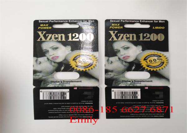 Paper Material Blister Card Packaging For All Nature FX9000 Penis Power Capsules