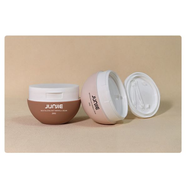 Wholesale Custom 200g Custom Printed Cosmetic Flip Cap Scrub Jar Packaging Body Lotion White Cosmetic Jar 200ml for Skincare