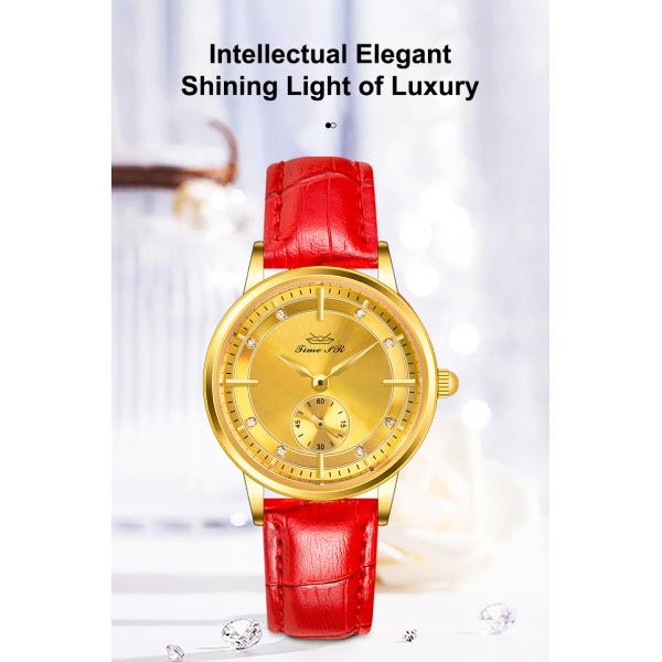 Дамы делают нержавеющую сталь водостойким дозора кварца 3ATM классическую