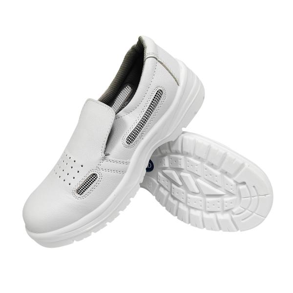 Zapatos de seguridad de pie de acero antistático ESD PU suela exterior Sala limpia industrial