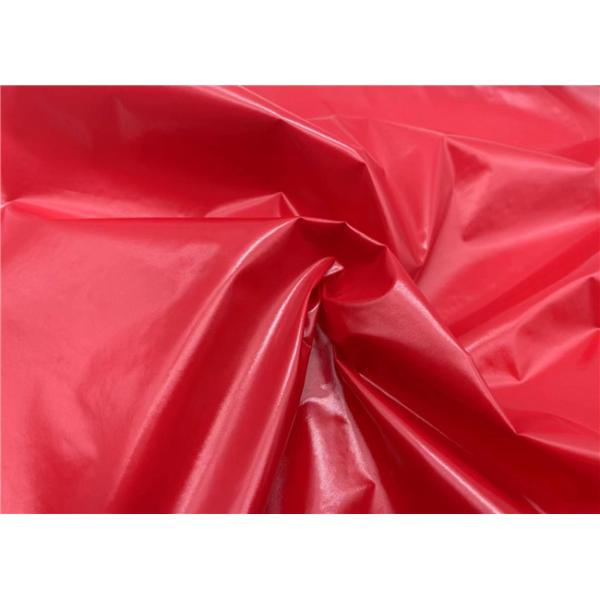 GRS 100% Recycled Polyamide Nylon Fabric Bright PU Coating Downproof For Winter Jacket